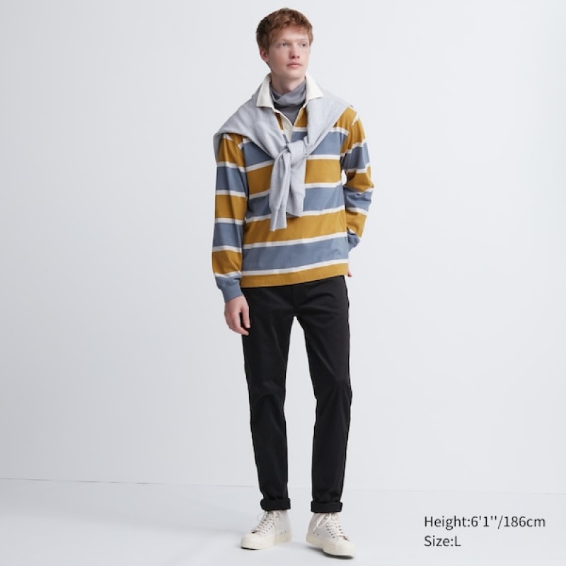 Uniqlo Ultra Stretch Color Jeans Herre Sort | 7396-NIOUL